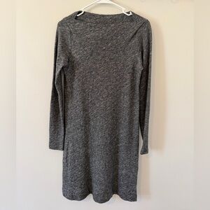 Eileen Fisher Womens Charcoal Heather Bateau Neck Sweater Sheath Dress XXS Wool